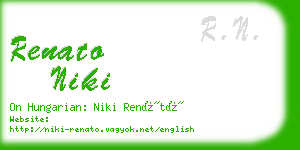 renato niki business card